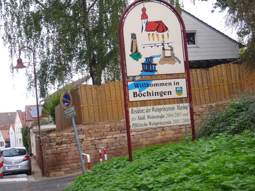 B&ouml;chingen on the Weinstra&szlig;e.